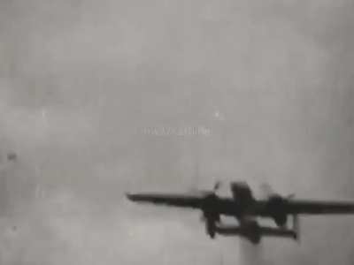 B-25 Mitchell bomber with 