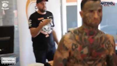 To intimidate his opponent