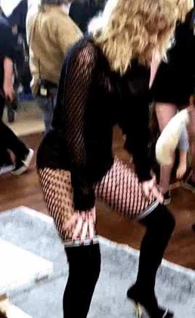 Taylor showing us her moves