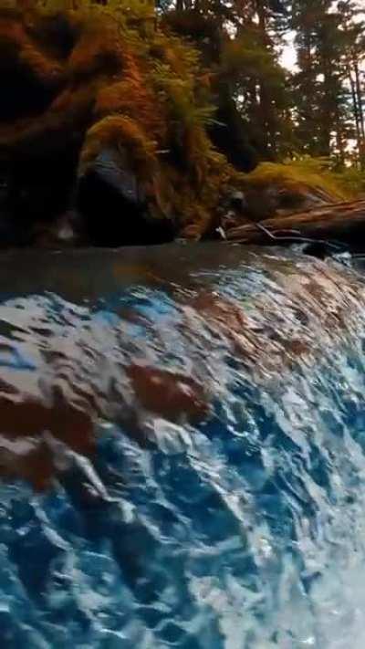 Slow motion footage of a river