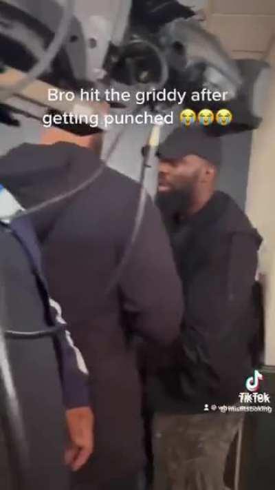 He's going to griddy his way into the ring and knock out dildo danis one day... (credit - tiktok: @whos_username/@misfitsboxing)