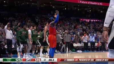 [Highlight] Lu Dort fouls Lopez on the inboud pass with 0.6 on the clock in OT to give the Bucks two FTA