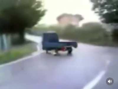 3 wheeled transport car turned into street drifter. anybody know what it is?