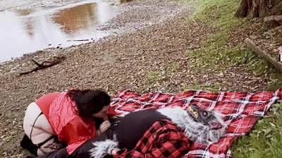 Jus tryna suck & jerk the wolf tendencies outa him..