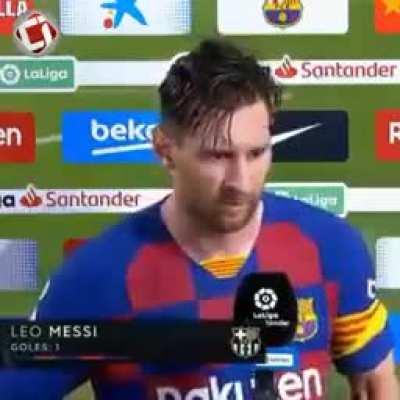 Entrevista do Messi pós jogo