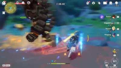 My highest Damage so far with BENNy ult Xingqiu Noblesse.. I'm just so curious for those at world lvl 6 & 7 how much do you do u buffed crit dmg with just Prototype Claymore? I need high hopes..