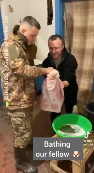 AFU knows hygiene on the frontlines is critical even in winter & even for it's smallest members