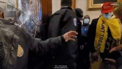 Video by the Washington Post showing the events leading up to the moment the woman in the Capitol was shot