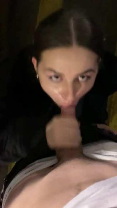 On my knees in a parking garage