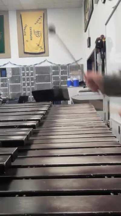 Ugh (Week 7) on Marimba! It still needs some practice, tho.. don't mind the guys in the bg, they just practicing too