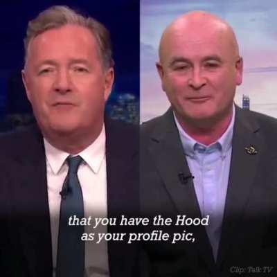 Piers Morgan having a total normal moment, trying to trip up the unions.