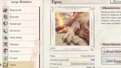 I took a photo of the feet of every large and small monster