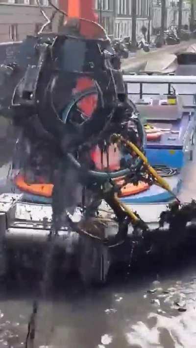 The Netherlands has so many bikes they are literally clogging the canals