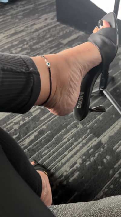 Some teasing shoe play