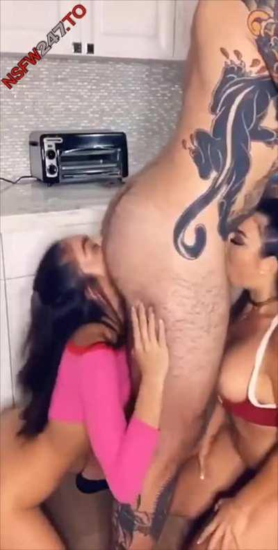 Emily Willis and Lena The Plug Blowjob + Rimjob, HOT!