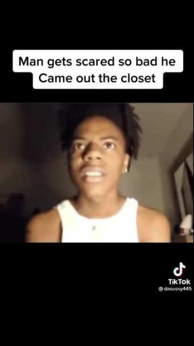 Man got scared out of the closet😂