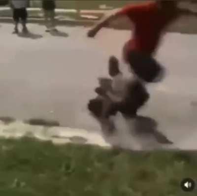 BRUTALLY red shirt wins