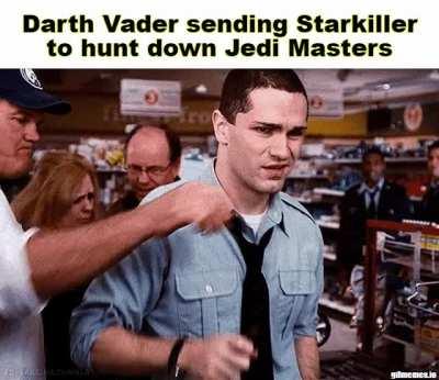 I bring Darth Vader's enemies to justice. Now so do you.