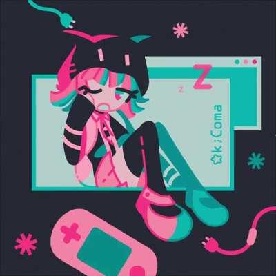 Ultimate Sleepy Gamer 😪💤 (art + animation by me @OkiComa)