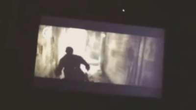 Going around a corner in a horror game