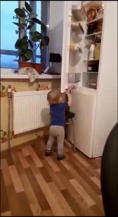 Let me. . . just get my bottle of milk. .