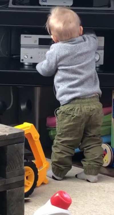 My nephew wanted to hear music I guess 😂🤷🏼‍♂️