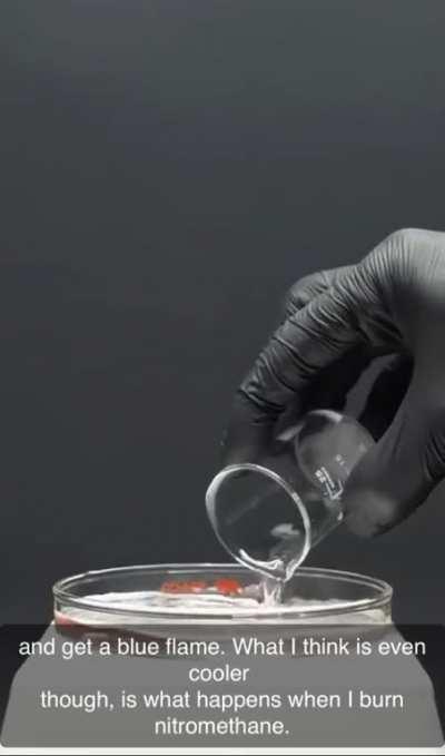 Different color flames are produced when burning various chemicals