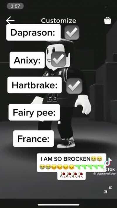 He doesn't have france, but he has fairy pee