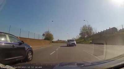 Turkey coming down the wrong side of the road