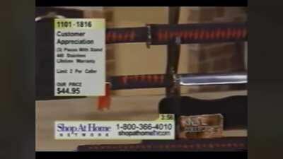 Testing mall ninja shit for strength is *always* gonna end badly.