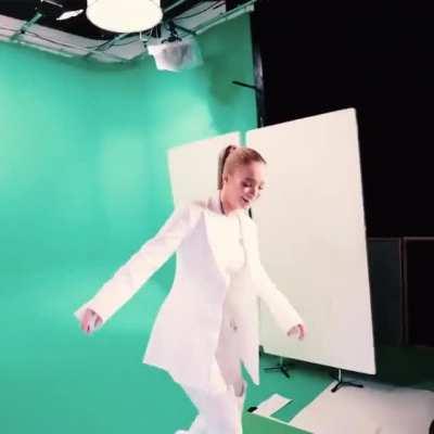 Backstage von einem alten Musikvideo Dreh