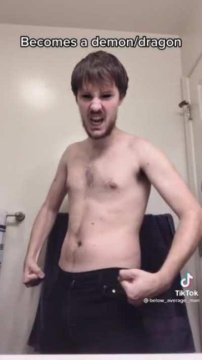 Hes a demon/dragon dont mess with him