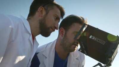 A WWII tank shell flying through the air