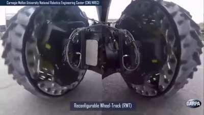 Гусинично-колесный загивающий ход