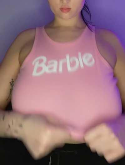 This Barbie has huge tits!