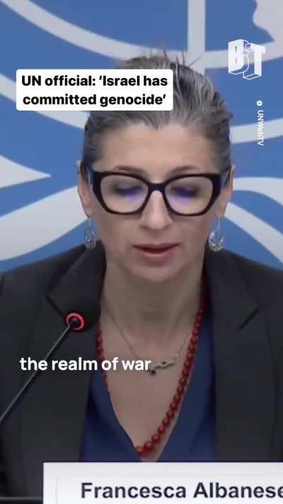 A United Nations official says Israel is committing genocide in Gaza.