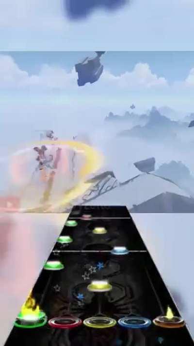 Xinyan flexes her Guitar Hero Skills