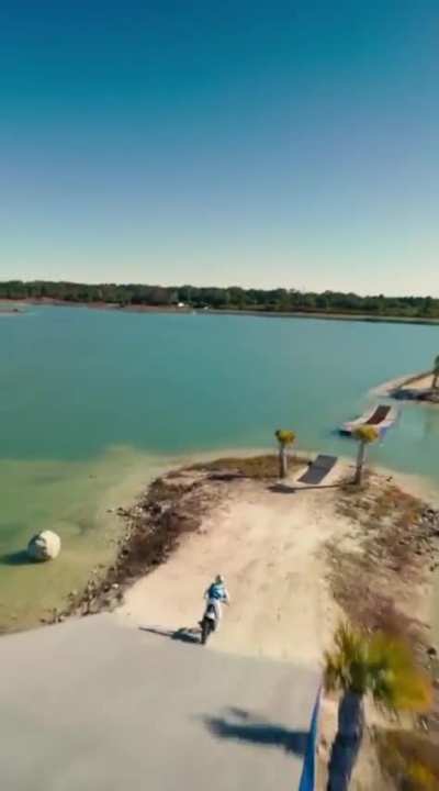 A SUPERCROSS TRACK BUT EVERY JUMP IS OVER WATER