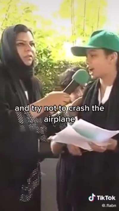 She's a little confused but she's got the spirit.