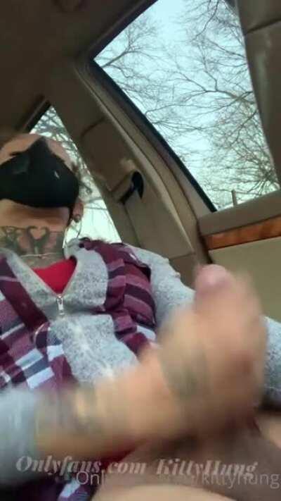 Solo Kitty In The Car💦