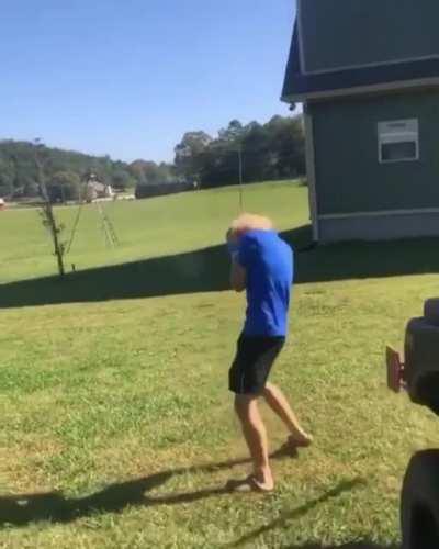 Badass showing off his shotgun skillz