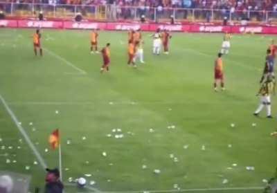 To take a corner kick in a Soccer game.