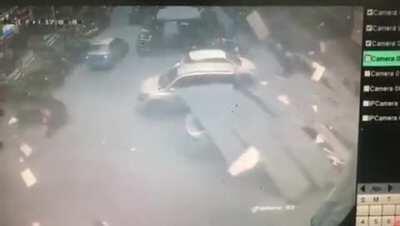 Lucky Man Nearly Escapes Being Sliced By Metal Sheet