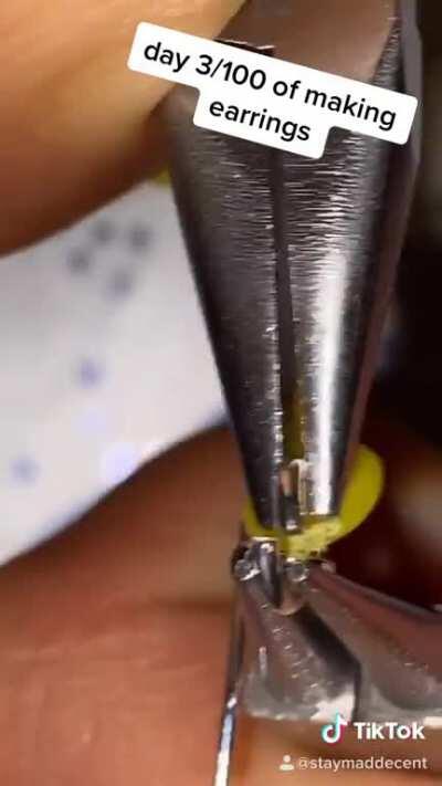 vintage tennis racket charm earrings