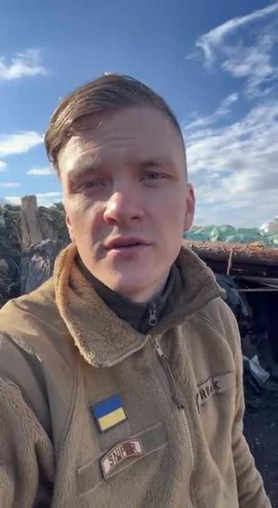 Bakhmut soldier Roman Trokhymets is back in the trenches and fully motivated! He was previously in the hospital and also 10+ days in Kyiv (his home)