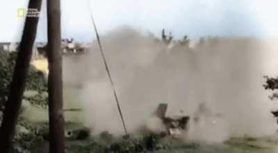 Sturmtiger firing (colorized)