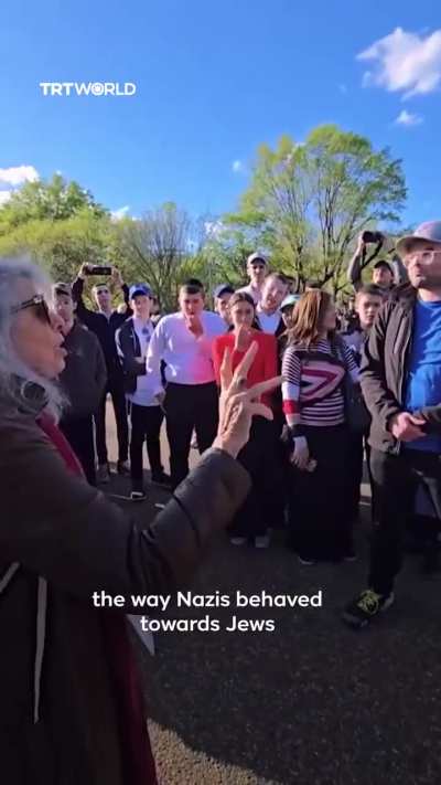 Guy freaks out on Holocaust survivor Marion Ingram for supporting Palestinians and threatens deportation to 