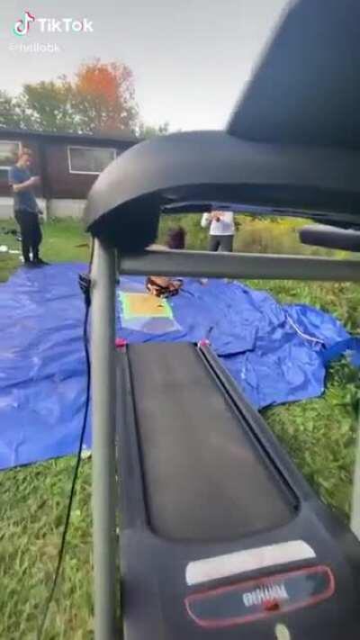 Sandpaper and treadmill