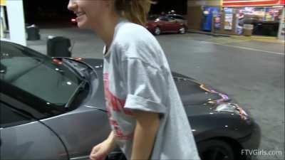 Cheeky Flash at a Servo