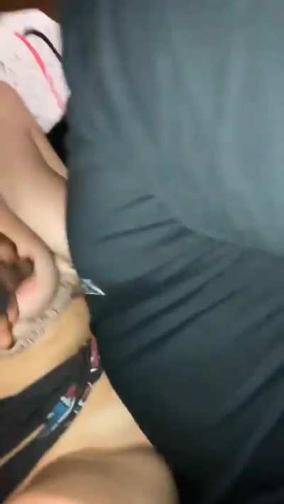 My girlfriend said she wasn't having a good time at the club but according to her things changed once she ran into my bully.